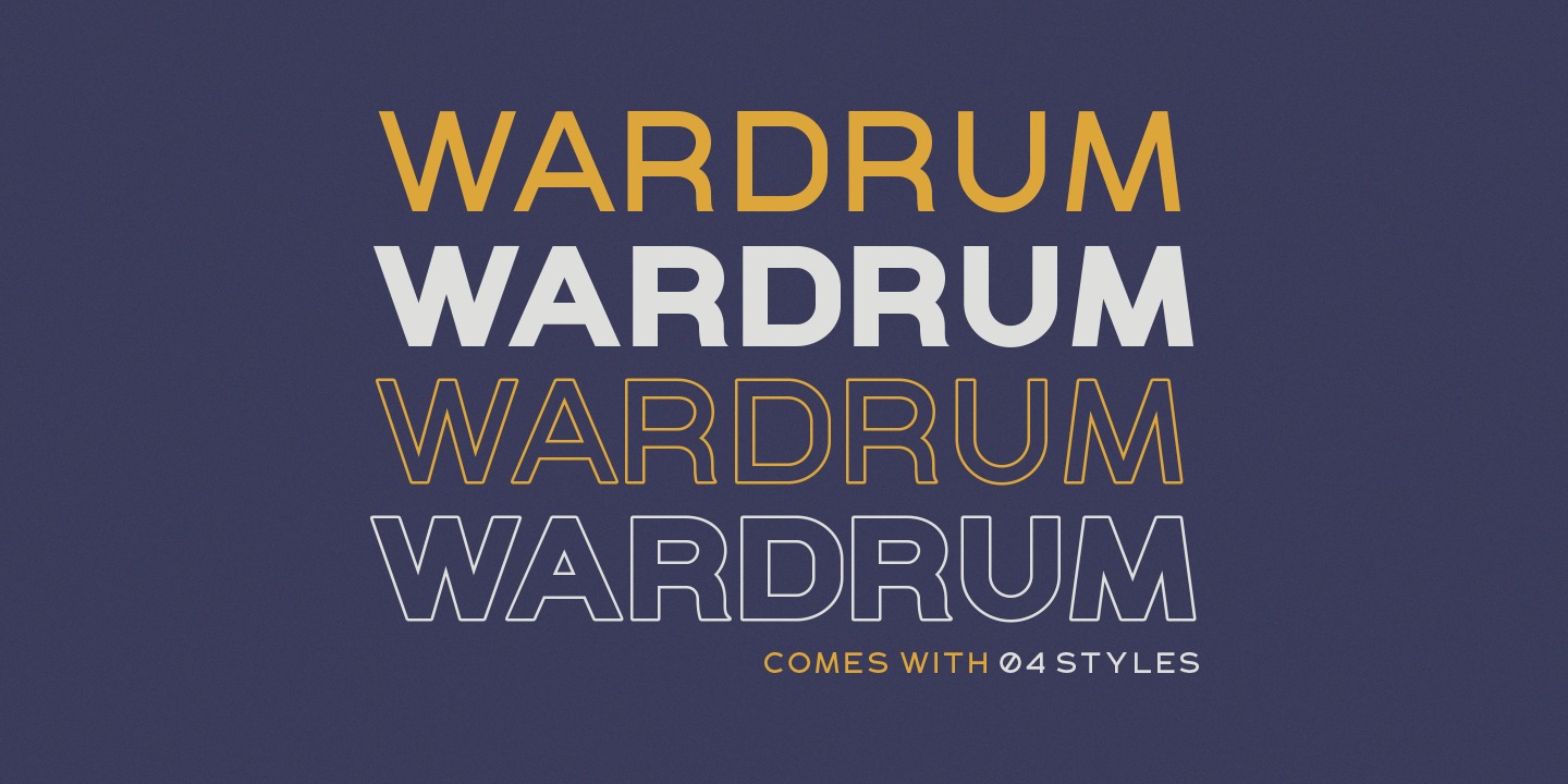 Ejemplo de fuente Wardrum Bold
